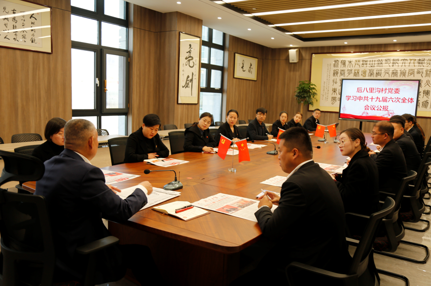 后八里沟村党委学习中共十九届六次全体会议公报
