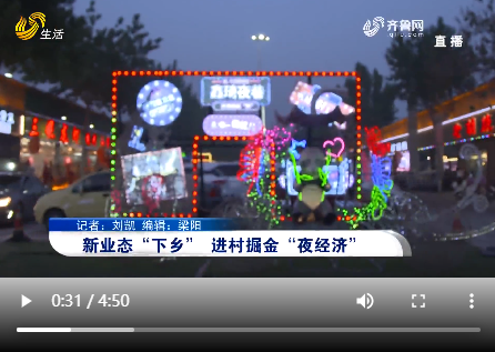 （齐鲁网）新业态“下乡” 进村掘金“夜经济”